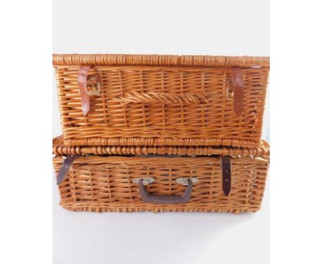 A Brexton picnic hamper, together with a Fortnum & Mason wicker hamper case, (2).