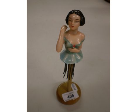 GOEBEL NAPKIN HOLDER WITH VINTAGE GIRL TOP