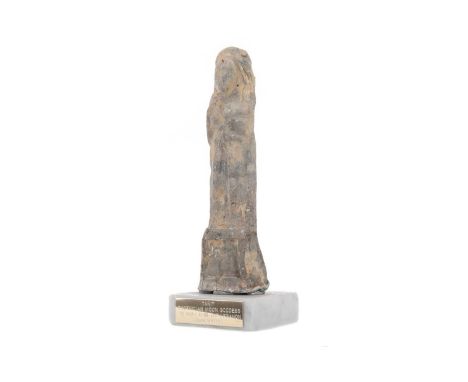 PHOENICIAN EARTHENWARE FIGURE OF THE MOON GODDESS TANIT,circa 500 B.C., excavated from a Phoenician ship off the coast of Hai