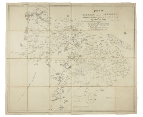 CHINA - SHANGHAIWATERS (THOMAS JAMES) Map of the Country Around Shanghai. Compiled from the Best Authorities with Numerous Ad