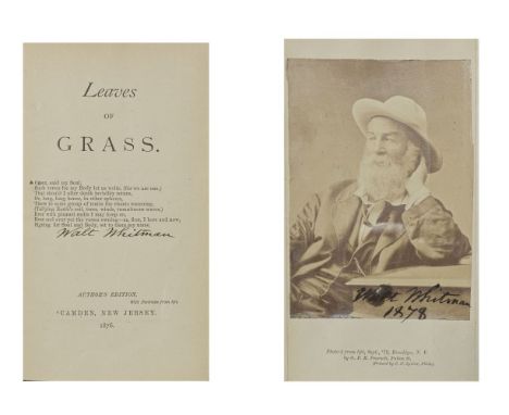 WHITMAN (WALT)Leaves of Grass; Two Rivulets. Including Democratic Vistas, Centennial Songs, and Passage to India, together 2 