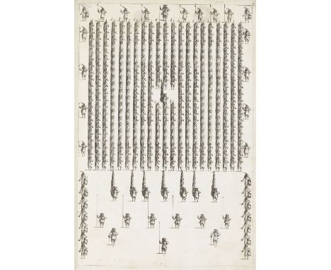 MARZIOLI (FRANCESCO)Precetti militari, FIRST EDITION,  half-title, engraved historiated title incorporating the arms of the d