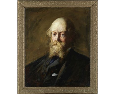 SWINBURNE (ALGERNON CHARLES)STAPLES (ROBERT PONSOBY) Portrait of Algernon Charles Swinburne, head and shoulders, oil on canva