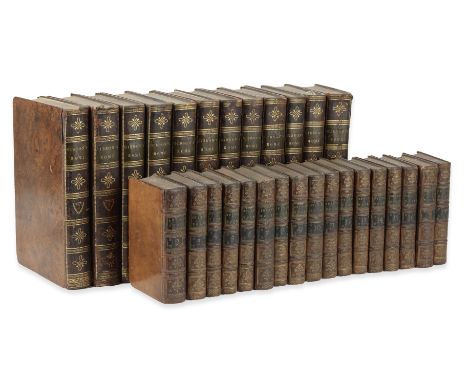 BINDINGSSWIFT (JONATHAN) The Works, 17 vol.,  engraved plates, occasional spotting or toning, contemporary calf gilt, spines 