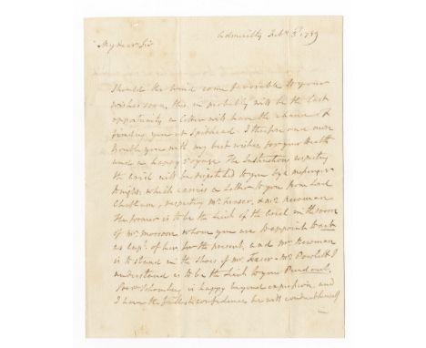 NAVAL – MISCELLANYGroup of miscellaneous correspondence from Naval commanders, taking in the French Revolutionary Wars, the R