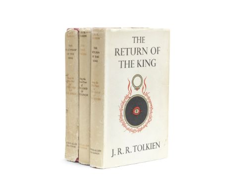 TOLKIEN (J.R.R.)The Lord of the Rings, 3 vol., FIRST EDITION, FIRST IMPRESSIONS,  with 'sagging text' on p.49 of 'The Return'