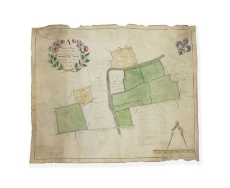 KENT – MANUSCRIPT ESTATE PLAN'A Map of a Farm lying in the Parish of Lydd in the County of Kent Belonging to the Reverd. Mr R