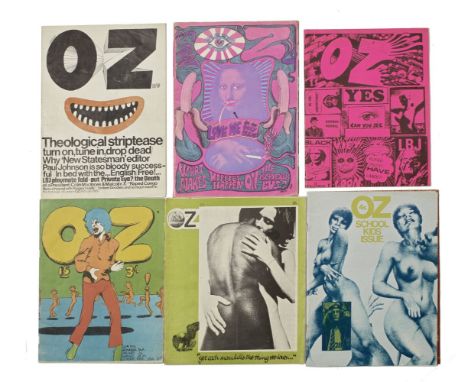 OZ MAGAZINEA complete run of the 48 issues of the London edition of 'OZ',  illustrated throughout, some issues with folding p