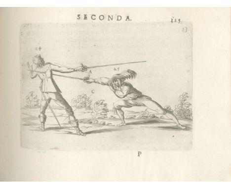 ALFIERI (FRANCESCO FERDINANDO)La scherma, 2 parts in 1, FIRST EDITION,  half-title, engraved pictorial title, engraved portra