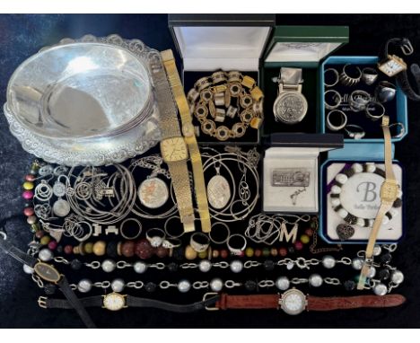 Bag of Mixed Collectables, Includes Silver & Costume Jewellery, Silver Plated Ware etc. 