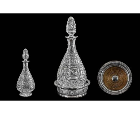 Elizabeth II Mappin & Webb Superb Sterling Silver Coaster, full hallmark for Birmingham 1968.  6" - 5cm diameter, 2" - 5cm hi