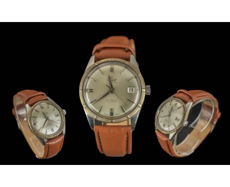 Elco - Gents Steel Cased 25 Jewels Automatic Incabloc Wrist Watch with Brown Leather Watch Strap, In Original Box. 