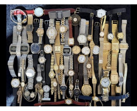 Collection of Ladies & Gentlemen's Wristwatches, bracelet and leather straps, various makes to include London Marathon, Imado
