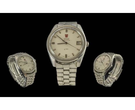Omega - Electronic F300 Gents Stainless Steel Automatic Wrist Watch, With Just-Date Display Window, Deployment Clasp. c.1960'
