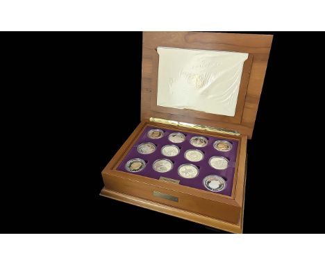 2002-2003 Elizabeth II Golden Jubilee Coin & Silver Set.  This set contains 24 silver proof coins from 12 commonwealth countr