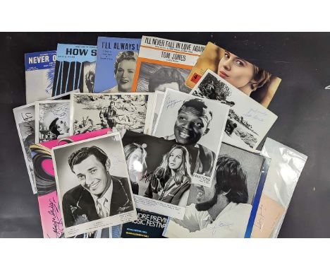 Film, TV & Music Autographs - On Photos, Programmes, Sheet Music, Pages Etc... Including Laurence Olivier, Sid James (Page,) 