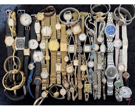 Collection of Ladies & Gentlemen's Wristwatches, bracelet and leather straps, various makes to include Orlando, Accurist, Lac