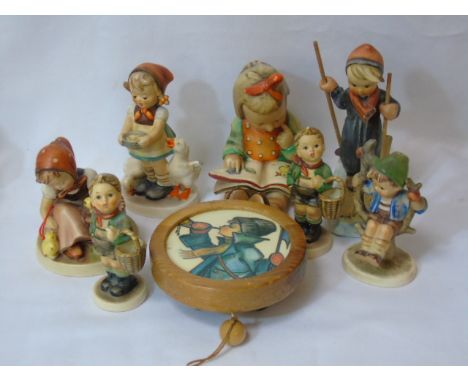 7 Goebel figures and a Hummel musical toy