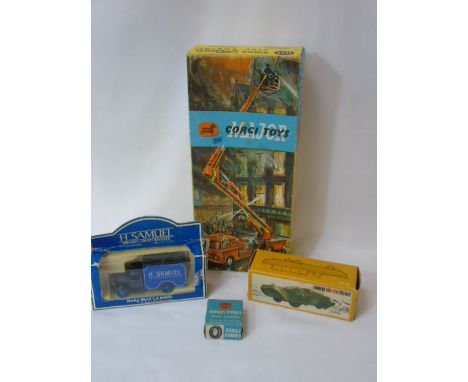 3 Boxed cars to include a Corgi fire engine plus Corgi spare wheels