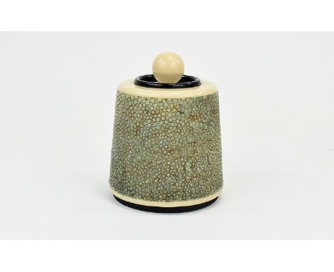 Dorset Light Industries Flintless Table Lighter Shagreen & Ivory Plastic Case, Moulded Marks To Base c1950 