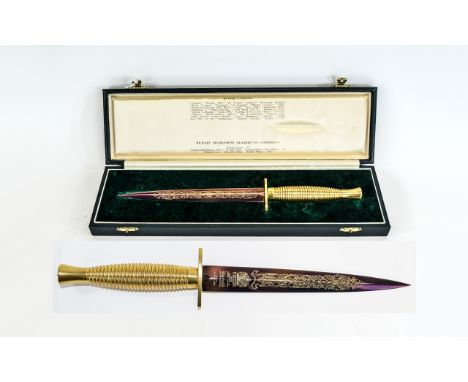 Cased Commando Knife Commemorative Fairbairn Sykes 3rd Pattern FS Fighting Knife 'Commando 1940-45' By Wilkinson Sword With E