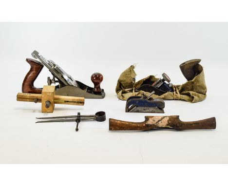 A Collection of Vintage Good Quality Tools, Hammers, Axes, Drills etc. Features Raw plug Mechanical Hammer, British Made, Pat