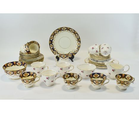 Ridgway Bone China Part Tea Service Approx 16 items in total to include creamer, tea cups, cake plates, sugar bowl etc. White