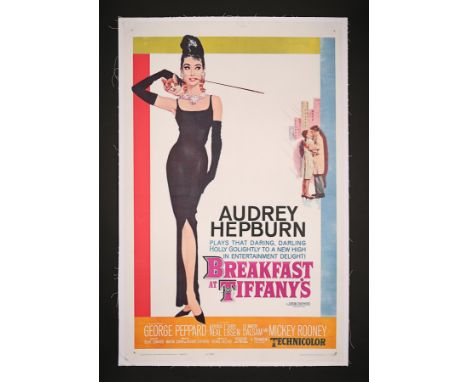Artist: Robert McGinnisA linen-backed US One-Sheet for the iconic Audrey Hepburn movie "Breakfast At Tiffany's" (1961). This 