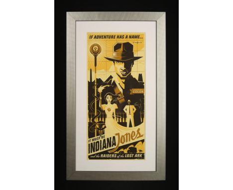 Artist: Eric TanA re-imagined poster for the classic "Indiana Jones" film, released in a limited edition of just 195 in 2008.