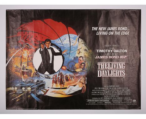 Artist: Brian BysouthA scarce unfolded Quad poster for the Timothy Dalton James Bond film "The Living Daylights" (1987). This