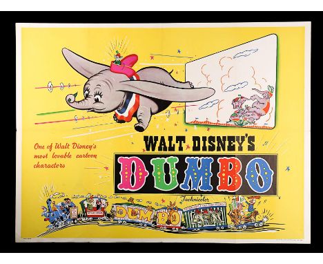 Artist: Unknown ArtistAn early re-release Quad poster for Disney's "Dumbo" (1941), thought to date c. early 1950's. During WW