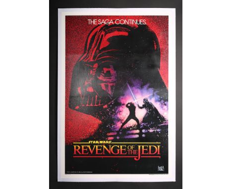 Artist: Drew StruzanA rare "undated" linen-backed "Revenge Of The Jedi" (1983) US One-Sheet Teaser poster. When the film was 