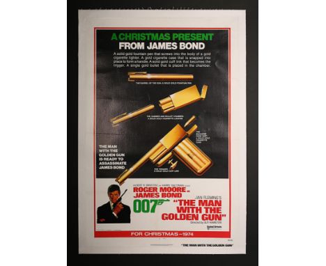 Artist: Unknown ArtistLinen-backed US One-Sheet Advance poster for the Roger Moore James Bond film "The Man With The Golden G