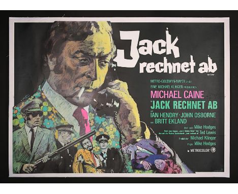 Artist: Arnaldo PutzuA German linen-backed A0 poster for the Michael Caine thriller "Get Carter" (1971). The A0 poster format