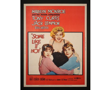 Artist: Unknown ArtistThe US 30 x 40 paper-backed movie poster for the classic comedy "Some Like It Hot" (1959). Starring Mar