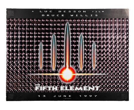 Artist: Brian Bysouth/FEREFA rare UK Quad 3-D Lenticular card poster for the sci-fi adventure "The Fifth Element" (1997). Thi