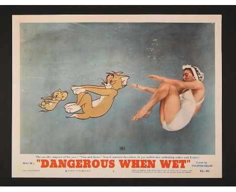 Artist: Unknown ArtistThe highly collectible US Lobby Card #5 for "Dangerous When Wet" (1953), the musical starring Esther Wi