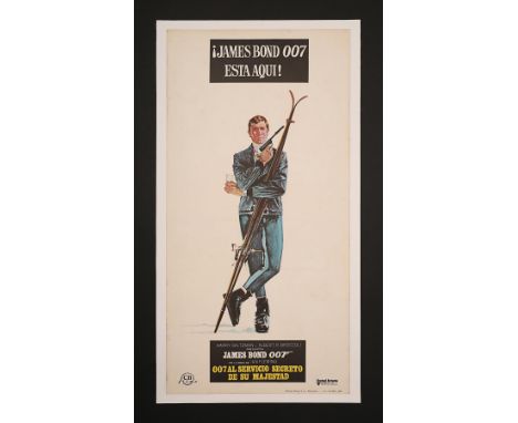 Artist: Yves ThosAn unusual Spanish paper-backed poster for the George Lazenby James Bond film "On Her Majesty's Secret Servi