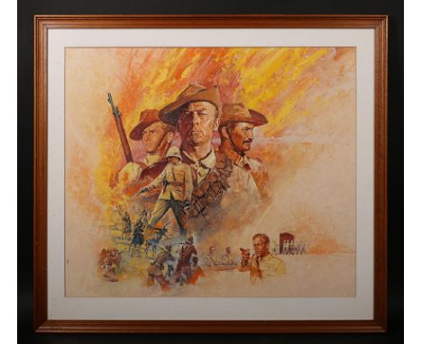 Artist: Brian BysouthThe final framed and glazed painted artwork for the Quad poster for the Australian military drama "Break