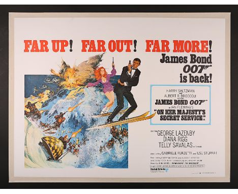 Artist: Frank McCarthy and Robert McGinnisA linen-backed UK Quad poster for the sixth James Bond film "On Her Majesty's Secre