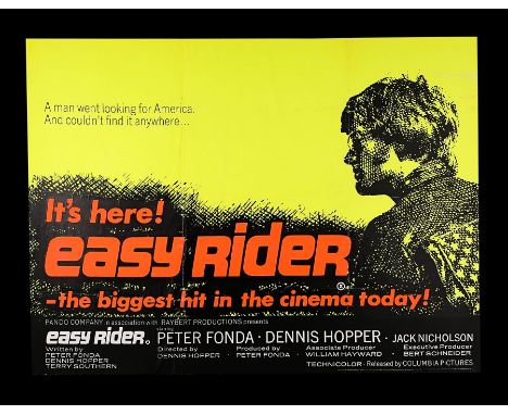 Artist: Unknown ArtistAn extraordinary day-glo poster for the Peter Fonda / Dennis Hopper film "Easy Rider" (1969). Made on a