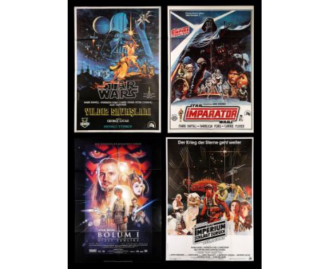Artist: Various ArtistsFour Star Wars posters, these being Turkish "Star Wars: A New Hope" (first release 1979) with Hildebra