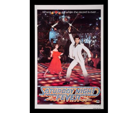 Artist: Unknown ArtistA US One-Sheet poster for the John Travolta disco drama "Saturday Night Fever" (1977). The poster prese