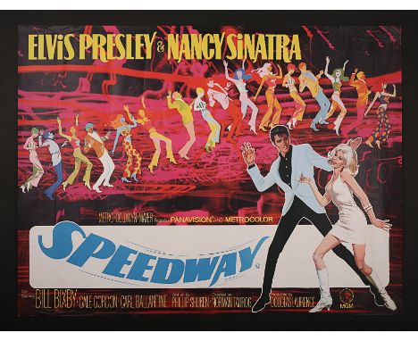 Artist: Unknown ArtistA printer's proof UK Quad poster for the Elvis Presley and Nancy Sinatra movie "Speedway" (1968). The p