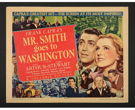 Artist: Unknown ArtistA rare US Title Lobby Card for Frank Capra's "Mr Smith Goes to Washington" starring James Stewart in on