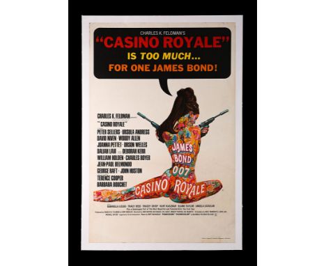 Artist: Robert McGinnisLinen-backed UK Double-Crown poster for the James Bond film "Casino Royale" (1967). The psychedelic Ar