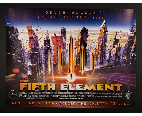 Artist: Brian Bysouth/FEREFA UK Quad Advance poster for the hugely enjoyable sci-fi romp "The Fifth Element" (1997), directed