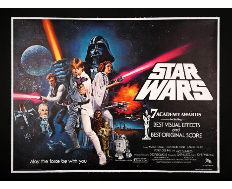 Artist: Tom ChantrellA linen-backed Quad poster for "Star Wars" (1977), this being the "Oscar®s" version bearing Chantrell's 