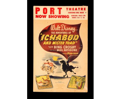 Artist: Unknown ArtistA scarce US Window Card for the Walt Disney animated feature "The adventures Of Ichabod And Mr. Toad" (