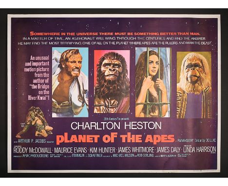 Artist: Unknown ArtistA rare unfolded printer's proof Quad poster for the first "Planet Of The Apes" (1968) films. This examp